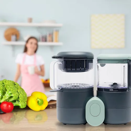 Miniatura 8 de Vaporizador y licuadora de alimentos para bebés, procesador de alimentos multifunción 4 en 1 y vaporizador con licuadora, descongelación