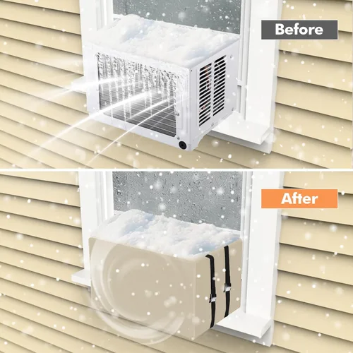 Miniatura 5 de Cubiertas de aire acondicionado para unidad exterior para aislamiento de invierno, 21 pulgadas de ancho x 16 pulgadas de profundidad x 15 pulgadas