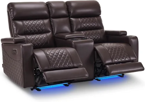 Miniatura 10 de MCombo Sofá Loveseat Eléctrico de 3 Asientos de 76.7'' para Adultos, Asiento de Cine en Casa con Reposacabezas Eléctrico, Certificado FSC, Puertos