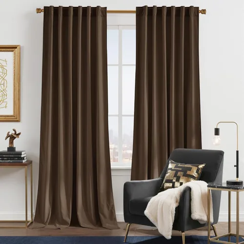 Miniatura 24 de NICETOWN Cortinas blancas extralargas de 144 pulgadas para telón de fondo, cortinas de terciopelo con aislamiento térmico y reducción de ruido