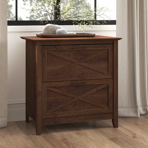 Miniatura 2 de Bush Furniture Key West – Archivador lateral con 2 cajones, color cereza