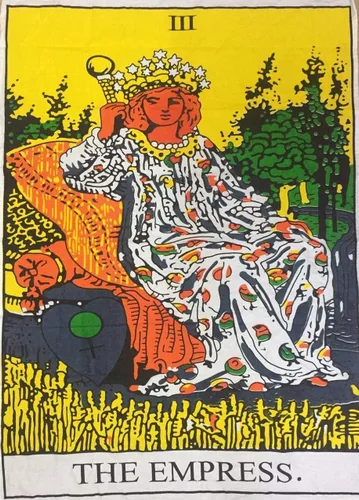 Miniatura 5 de Indian Consigners - Tapiz de cartas de tarot coloridas, pósteres pequeños de algodón, Europa medieval (100 CM x 75 CM) (Muerte)