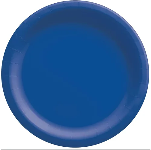 Big Party Pack Paper Luncheon Plates 7 pulgadas, 50/Pkg, brillante azul real, 7", azul, (Bright Royal Blue)