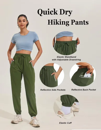 Miniatura 3 de Pinspark Pantalón de senderismo para mujer con bolsillos con cremallera