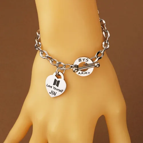 Miniatura 2 de ARETIS Kpop Bangtan - Pulsera para niños con texto en inglés "Be the best J-HOPE" JIMIN JK RM SUGA V, regalo de Bangtan Boys Lover, regalo