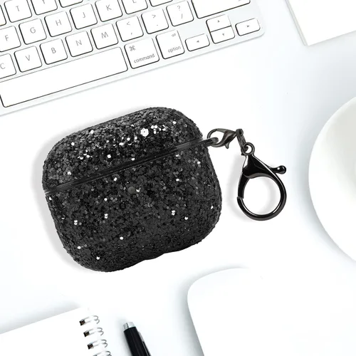 Miniatura 5 de Bonita funda de lujo para AirPods 3 Generación 2021 Funda de carga, Negro02