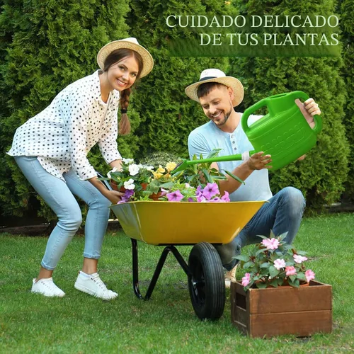 Miniatura 2 de Qilebi - Regadera de 2 galones para plantas de exterior, regaderas con pico largo extraíble y cabeza rociadora de acero inoxidable, regadera grande