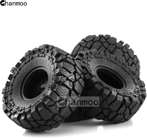 Miniatura 4 de 1.9 RC Crawler Neumáticos OD 4.528 in 1/10 Goma Suave Lodo Grappler Ruedas Neumáticos Con Espuma Para Escala 1/10 Rock Crawler Car Traxxas TRX4