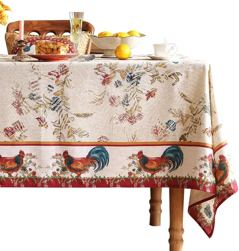 Miniatura 75 de patdrea - Mantel de lino francés suave y transpirable, mantel decorativo para mesas rectangulares, para fiestas y festividades, para cocina y Newmari