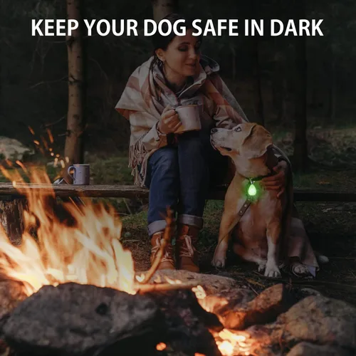 Miniatura 2 de Paquete de 2 luces recargables para perros, luz para collar de perro, impermeable, luces de seguridad LED para perros con 3 modos, múltiples