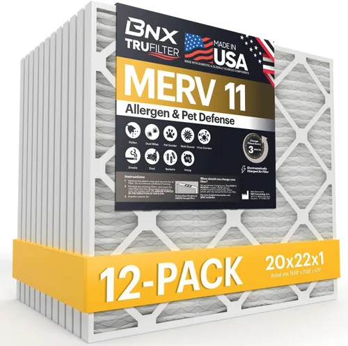 Miniatura 55 de BNX TruFilter MERV 11 - Filtro de aire 16 x 16 x 1 pulgadas (paquete de 6) – Fabricado en Estados Unidos – Filtro de aire acondicionado