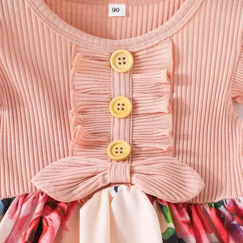Miniatura 4 de VINUOKER Vestido floral de verano para niña pequeña, vestido de verano para niñas, ropa casual