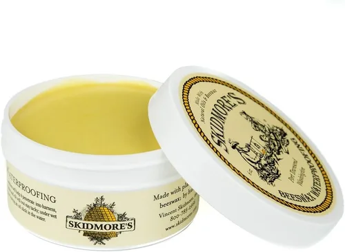 Miniatura 2 de Skidmore's Impermeabilizante de cera de abeja de alta calidad, fórmula natural y no tóxica que evita y protege tu cuero y madera de daños por agua