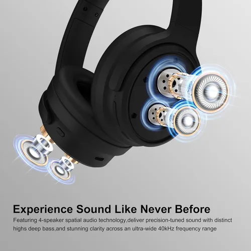 Miniatura 4 de Srhythm NiceComfort 35 (2.ª generación) Auriculares con cancelación de ruido 4 altavoces 40 kHz HD Sound,140 Hours' Ultra-long Playtime for