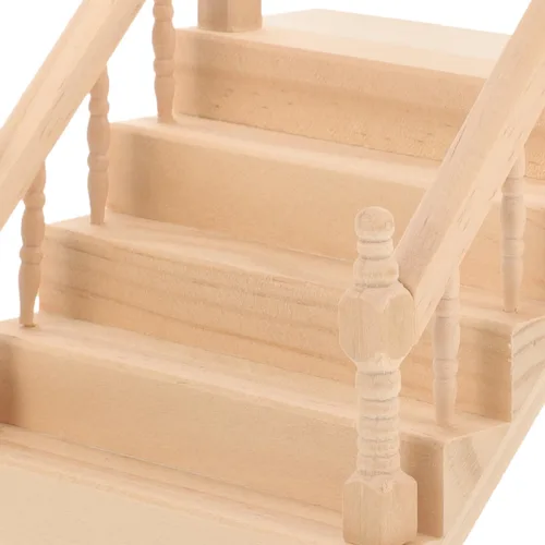 Miniatura 6 de Angoily Miniatura Casa de Muñecas Escalera Escritorio Ornamento Simplemente Escalera Pasamanos Exterior Barandillas