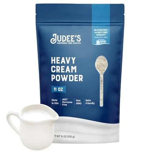 Miniatura 9 de Judee's Gluten Free Crema Espesa en Polvo - Crema para Café en Polvo Apta para Keto - Crema en Polvo Estable en Estantería para Salsas y Sopas