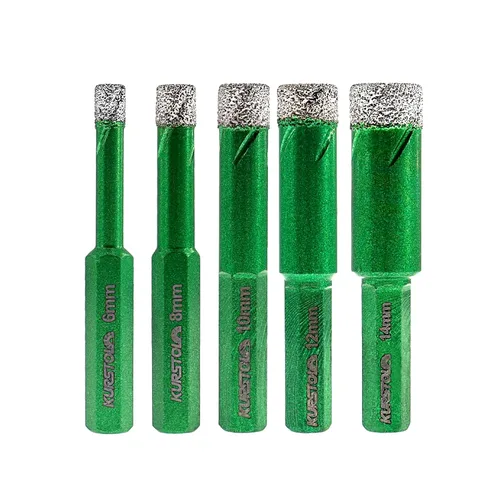 Miniatura 48 de Juego de brocas de diamante – Broca de azulejos de 1/4 5/16 pulgadas para azulejos de porcelana, cerámica, granito y mármol, vástago hexagonal