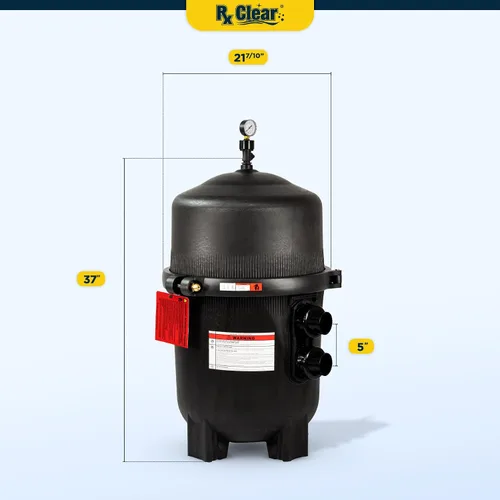 Miniatura 3 de Rx Clear Filtro de piscina de cartucho cuádruple de 425 pies cuadrados para piscinas 150 GPM de alto flujo Conexiones de fontanería de 2