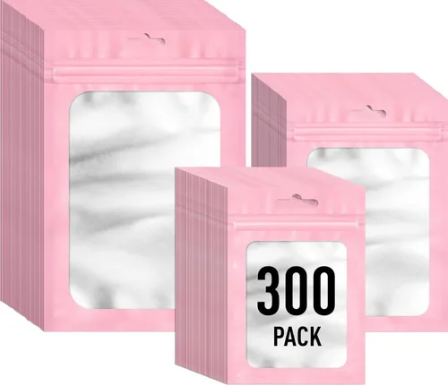 Miniatura 10 de ANZNKU 300 bolsas holográficas de Mylar resellables, bolsas resellables de 4x6 pulgadas para pequeñas empresas, bolsa de kit para resaca a prueba