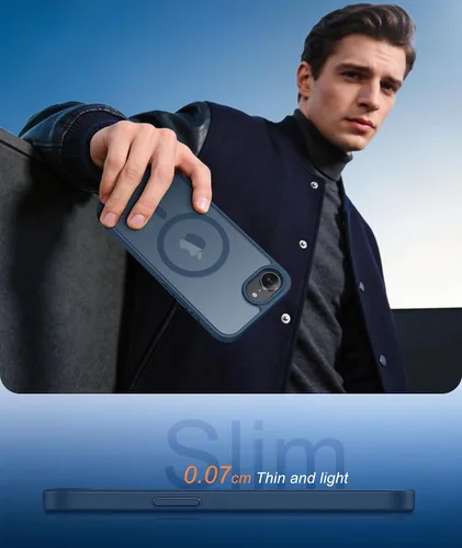 Miniatura 221 de FNTCASE Funda para iPhone 17 Pro: Fundas delgadas translúcidas de color azul claro compatibles con MagSafe, protección completa de la cámara