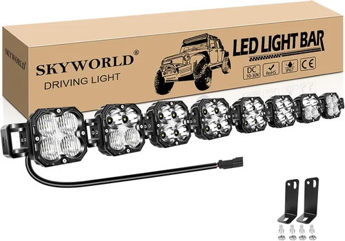 Miniatura 11 de SKYWORLD Luz LED Cuadrada Tipo Pod de 4.3 pulgadas, 30W 2500 LM, Luz Antiniebla de Conducción Todoterreno para Carro 4x4 Camión UTE ATV Barco