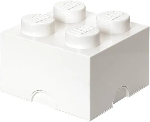 Miniatura 14 de LEGO - Ladrillo de almacenamiento con 4 tachuelas, color gris oscuro, caja de almacenamiento apilable de plástico con tapa para niños y adultos