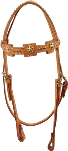 Miniatura 5 de Tahoe TackMesquite Browband Headstall Rawhide & Spots USA Leather