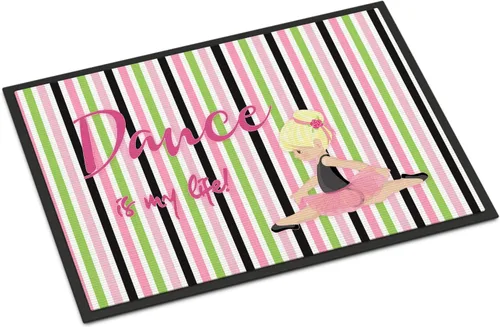 Miniatura 41 de Caroline's Treasures BB5374MAT Let's Dance Linen - Felpudo de lino verde azulado de 18 x 27 pulgadas, tapete para puerta delantera, para interiores