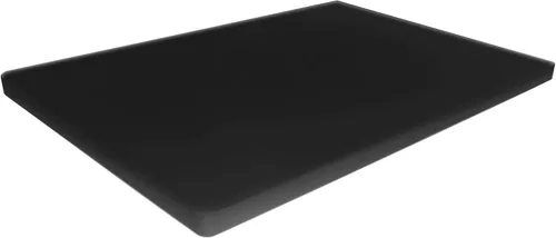 Tabla de cortar grande de polietileno, 18 x 12 pulgadas, color negro, 3/4 pulgadas de grosor, sin BPA y apta para lavavajillas