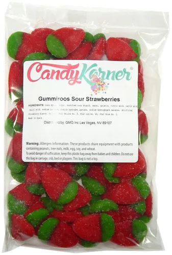 Miniatura 4 de Gummi Strawberries - Goma de fresa agria - Gomitas de fresas 2.2 libras (35.2 onzas) por CandyKorner