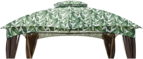 Miniatura 14 de Garden Winds Toldo de repuesto duradero 350 compatible con modelos de cenador Allen Roth de 10 x 12 pies GF-12S004B, TPGAZ17-002 - Stripe Canyon