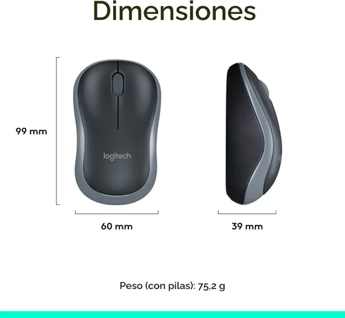 Miniatura 10 de Logitech MK270 - Combo de teclado y mouse inalámbrico para Windows, 2.4 GHz, 8 teclas multimedia, PC, portátil, teclado inalámbrico y mouse compacto