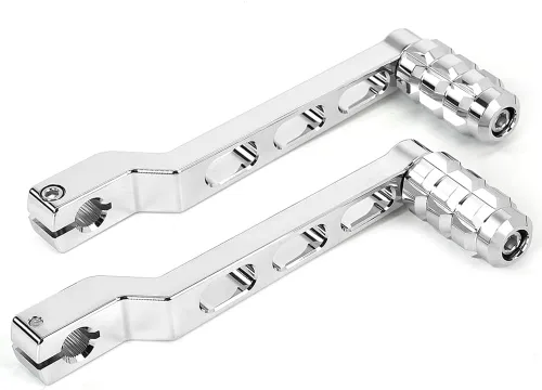 Miniatura 3 de 2 piezas de palanca de cambios de aluminio CNC para palanca de cambios de talón/dedo del pie de la motocicleta y clavija de palanca de cambios