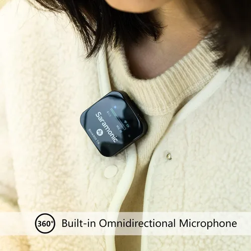 Miniatura 7 de Saramonic Blink900 B1 Sistema de micrófono inalámbrico Lavalier y alcance inalámbrico de 656 pies y pantalla OLED para cámara réflex digital Canon