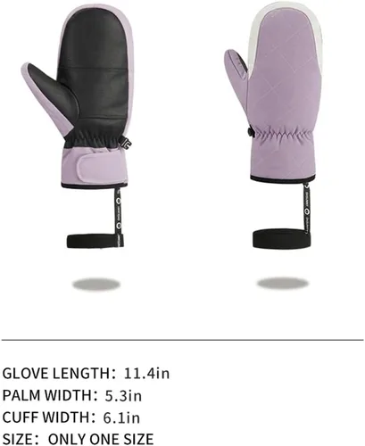 Miniatura 4 de Guantes de esquí para hombres y mujeres, guantes de nieve de invierno, guantes cálidos e impermeables diseñados para clima frío, motos de nieve