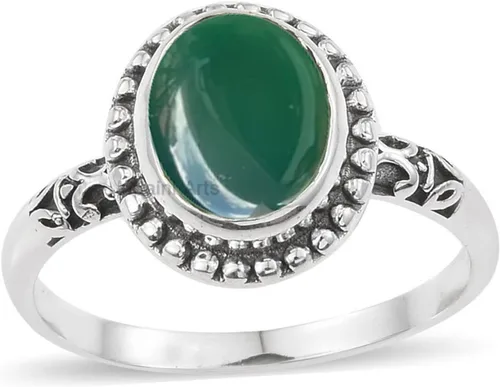 Miniatura 24 de Anillo de plata de ley 925 para mujer, anillo único de gema ovalada hecho a mano