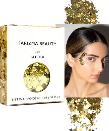 Miniatura 10 de KARIZMA Iridescent Purpurina holográfica iridiscente Purpurina gruesa de 0.35 onzas para la cara, el cabello, los ojos y el cuerpo, para mujer.