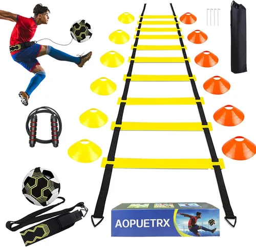 Conos de escalera de fútbol de agilidad de 20 pies para equipo de entrenamiento como regalos para niños