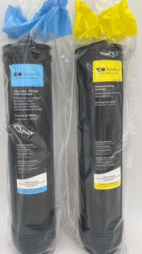 KINETICO Filtros de cartucho amarillo del sedimento 9309A y del olor del gusto azul VOC 9307A