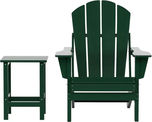 Miniatura 46 de WestinTrends Malibu HDPE - Silla plegable Adirondack de polietileno para exteriores, color negro