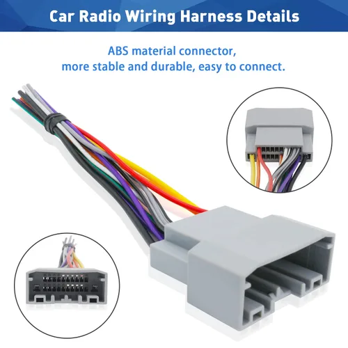 Miniatura 3 de Adaptador de arnés de cableado de radio posventa para Jeep Wrangler Compass Chrysler Dodge, arnés de cable de estéreo, cable de altavoz