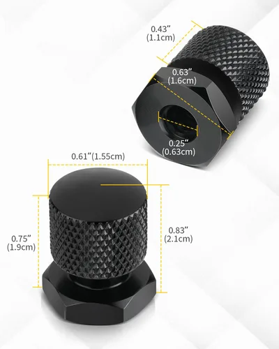 Miniatura 6 de Tuercas de asiento individuales negras, tuercas de montaje de asiento individual compatibles con Harley Davidson 1997-2026 Touring Street Glide Road