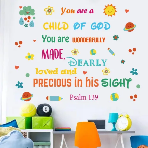 Calcomanías de pared para niños, para guardería, aula, dormitorio, sala de juegos, despegar educativa, extraíble, colorida, decoración de pared