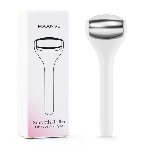 Miniatura 7 de MAANGE Mini Rodillos para Ojos y Cara para Masaje de Ojos, Rodillo de Hielo de Acero Inoxidable para Alivio de Hinchazón y Migraña, Rodillo Facial
