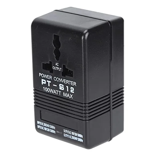 Naroote Convertidor de corriente, transformador elevador, adaptador de 100 W, ideal para electrodomésticos pequeños, material de PC, convertidor de