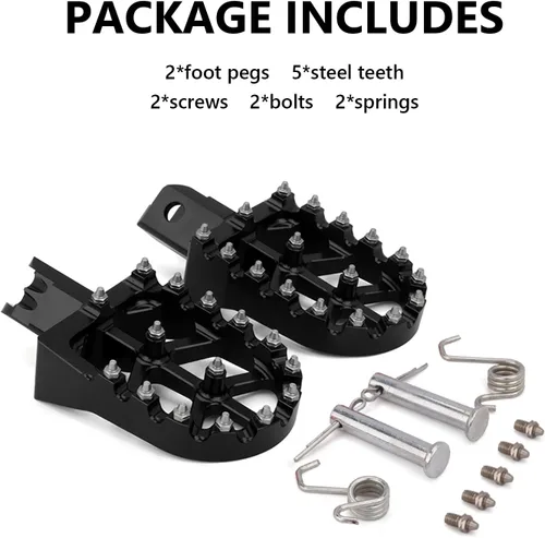 Miniatura 6 de AnXin Reposapiés de Motocicleta Universal CNC para CRF XR CR 50-125cc CT200U Mini Bike SSR Apollo RFZ TaoTao Lifan Kayo Coolster Pit Bike - Negro