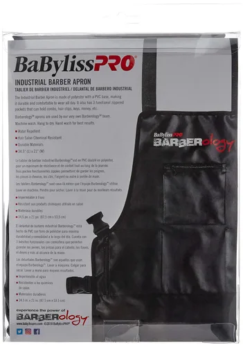 Miniatura 3 de BabylissPRO Delantal de Barberología - Negro