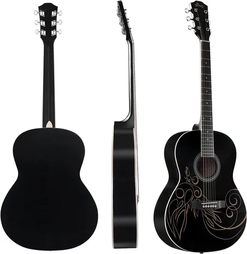 Miniatura 3 de Guitarra acústica de concierto WINZZ AF227A de 39 pulgadas con kit completo, enredadera delicada