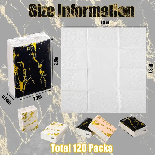 Miniatura 2 de Yinder Paquete de 120 pañuelos faciales de 3 capas para el regreso a clases para el aula, tamaño de viaje a granel, desechables con diseño