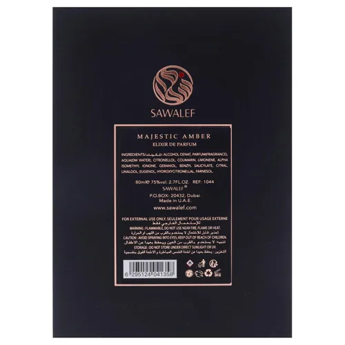 Miniatura 3 de Swiss Arabian Sawalef Majestic Amber - Elegante niebla corporal - Aroma intenso de larga duración - Fragancia floral y afrutada - Adecuado